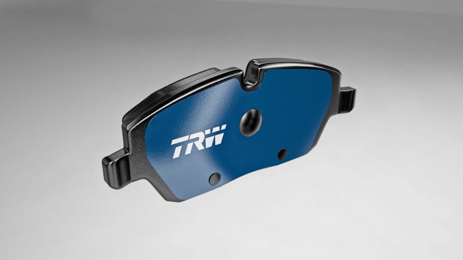 TRW Electric Blue brake pad designed for EVs
