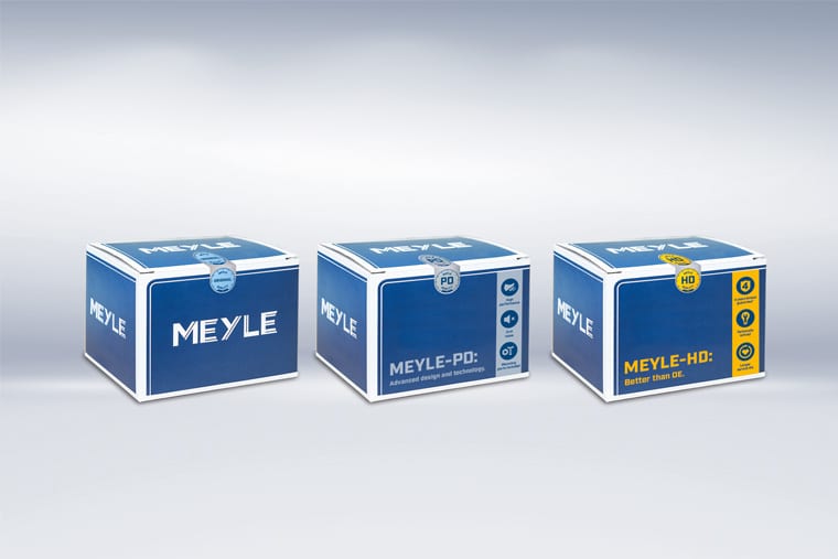 MEYLE-ORIGINAL, MEYLE-PD, and MEYLE-HD packaging