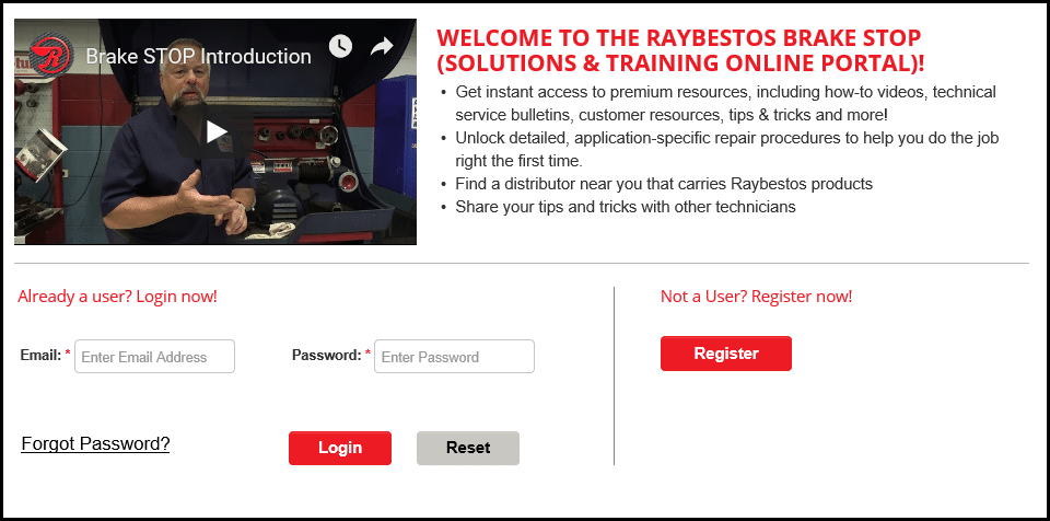 Raybestos Adds New Technician Portal to Website