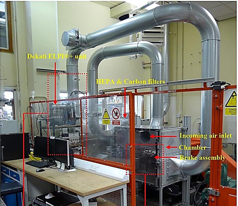 Figure 1 – General view of brake test chamber and air ducting.