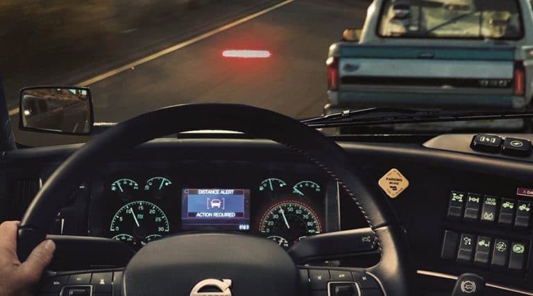 Interior view of the Volvo Active Driver Assist System