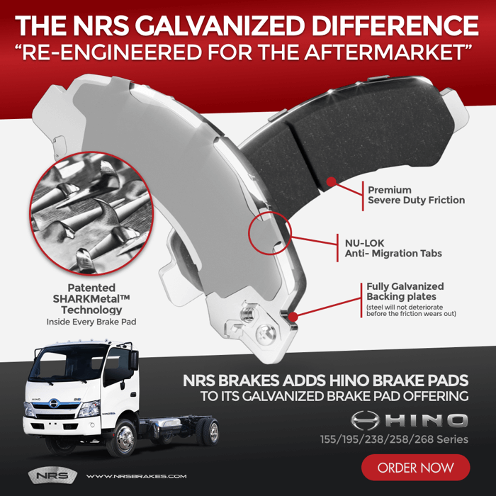 NRS Brakes Expands Brake Pad Line for Hino Trucks
