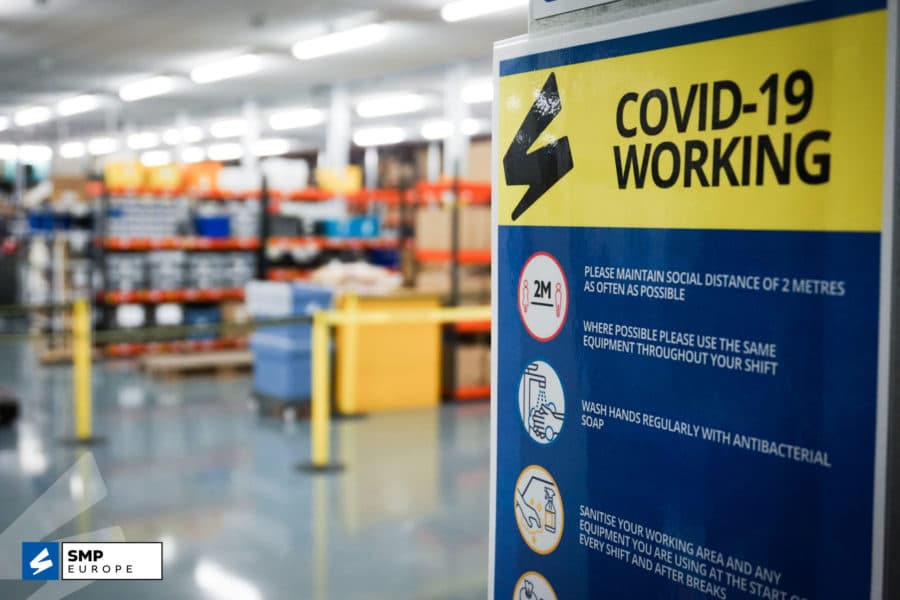 Covid-19 warning signs at SMP Europe facility