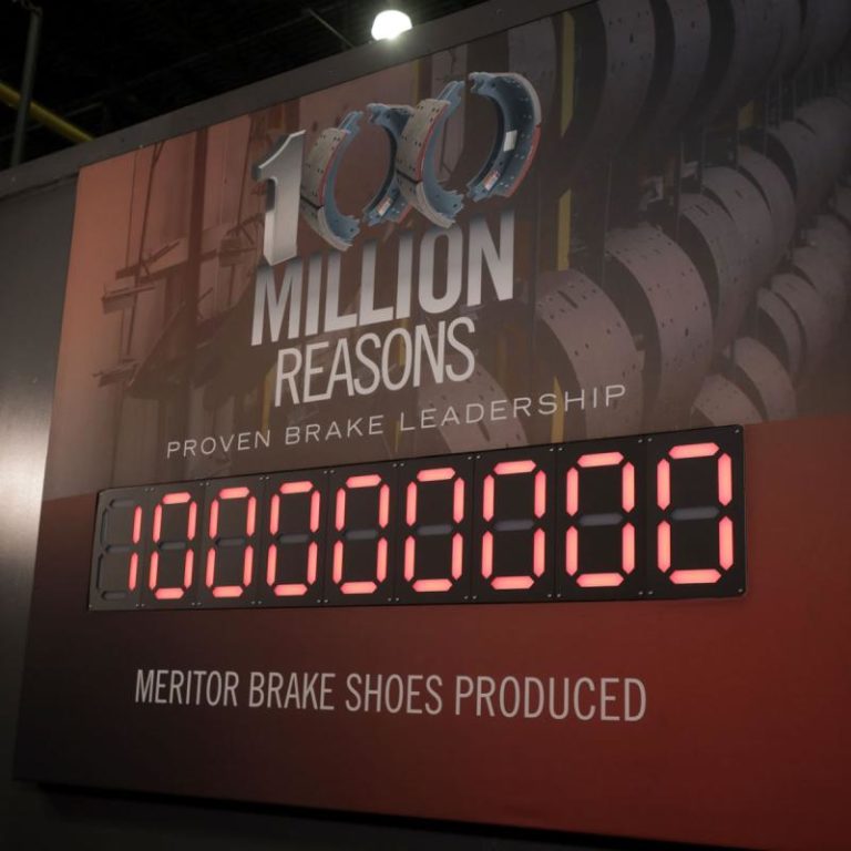 The Meritor Plainfield, Ind. facility produced its 100 millionth brake shoe