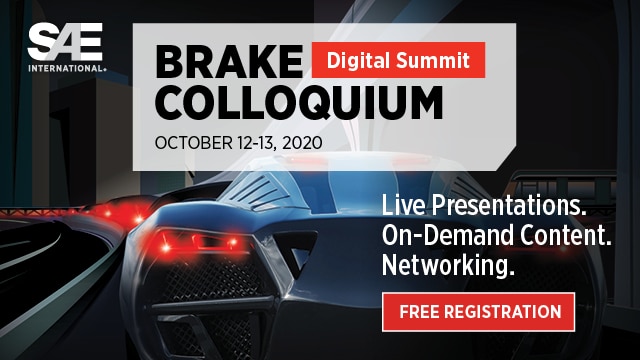 SAE Brake Colloquium Goes Virtual for 2020
