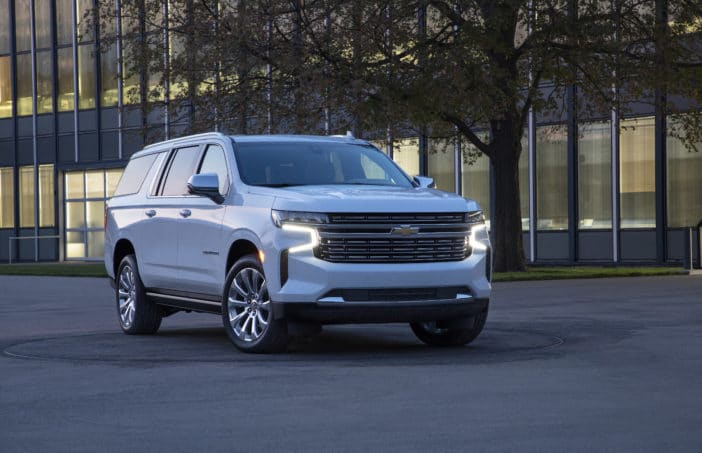 Car and Driver lauded GM for great strides in braking capability for its large SUVs like this 2021 Chevrolet Suburban