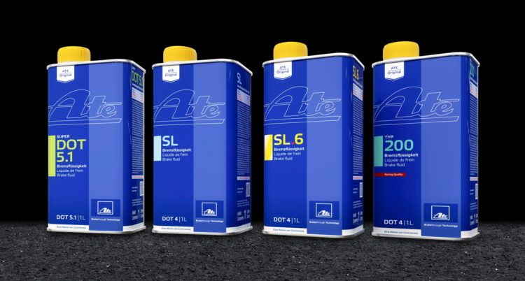 Conitinental has redesigned the packaging for its line of ATE brake fluids