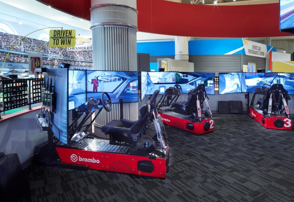 Brembo driving simulators are part of the new Driven to Win: Racing in America exhibit at the Henry Ford Museum of American Innovation