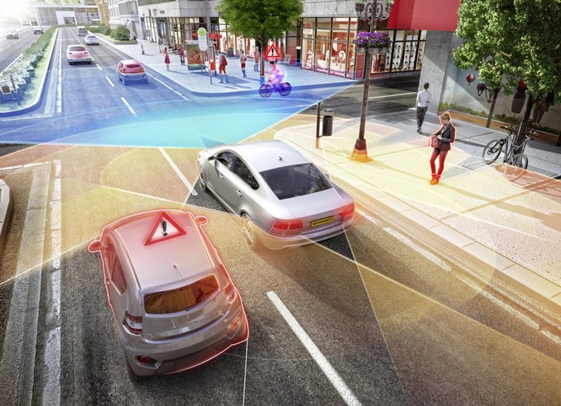 New radar sensors allow Continental’s new surround radars to detect objects such as crossing vehicles, motorcycles and cyclists early and precisely.