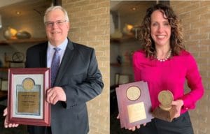 Waucapa Foundry’s Greg Miskinis, retired director of research and process development, and Sara Timm, director of marketing and media, were recently honored with four (two each) awards by the American Foundry Society