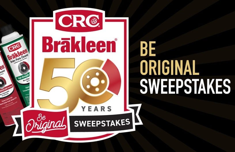 CRC Brākleen® Sweepstakes Enters Final Stretch