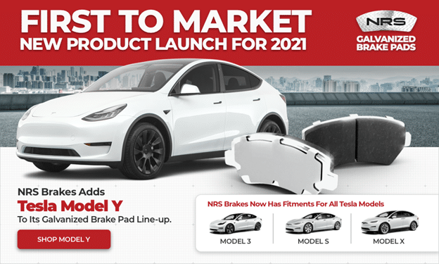 NRS Brakes has added galvanized brake pads for the Tesla Model Y to its portfolio