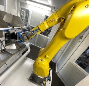 Comec has developed a new robotic concept for disc-brake-pad grinding