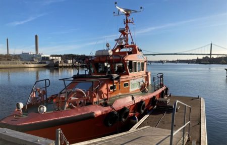The boat being used for dataset collection for Reeds, a former pilot boat from the Swedish Maritime Administration