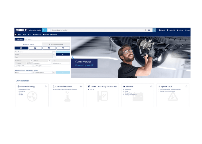 MAHLE Aftermarket’s eCatalogue is now provided by TecAlliance and has undergone functionality updates to offer an even easier and faster parts search