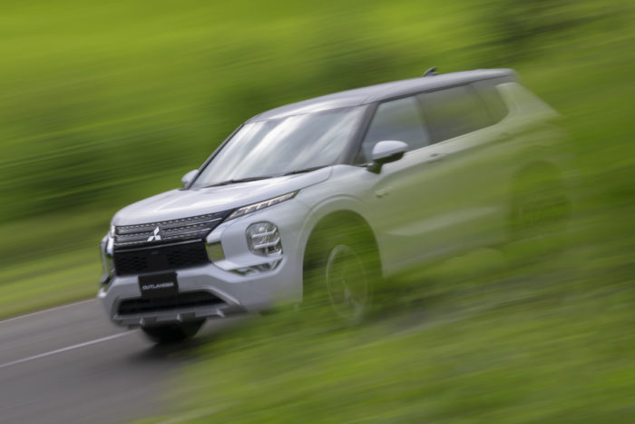 The new 2022 Outlander PHEV's dual-motor setup enhances driving and safety
