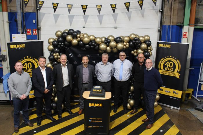 Brake Engineering's staff celebrating its 40th Anniversary