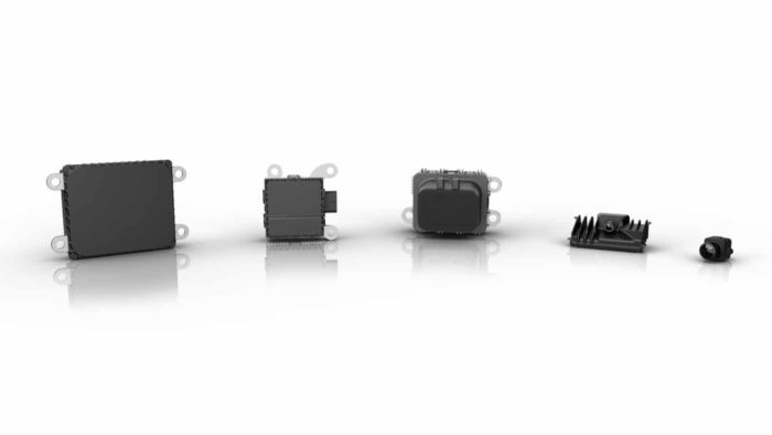 The ZF suite of advanced sensors includes Mid-Range Radar, Full Range Radar, Solid State Lidar with partner Ibeo, S-Cam 4.8 100degree Field-of-View camera and surround view camera heads for a comprehensive 360-degree view of the environment