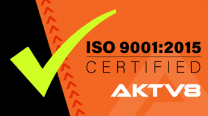 AKTV8 recently received ISO9001.2015 certification for its manufacturing