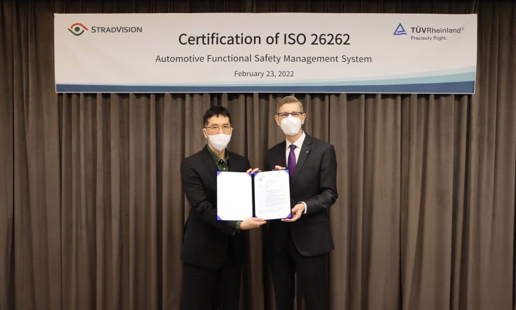 StradVision receives its ISO 26262 certificate
