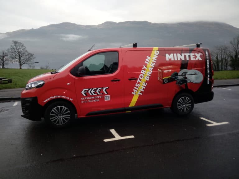 TMD Friction wrapped two delivery vans with Mintex and Textar branding