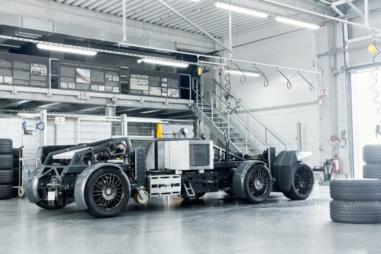 Continental has developed a unique driverless truck to perform tire brake testing