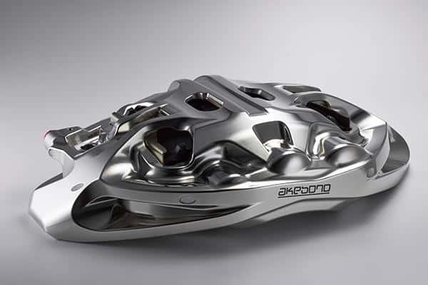 Akebono won a design award for its motorsports brake caliper