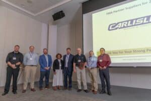 Carlisle Brake & Friction received a supplier-excellence award from TMW