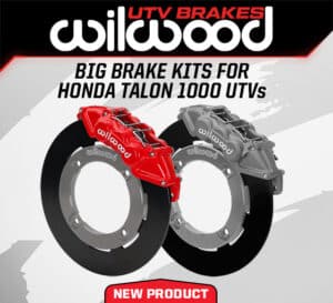 Wilwood added big-brake kits for the Honda Talon UTV