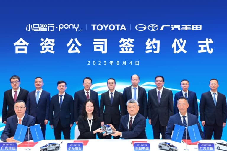 Pony.ai and Toyota announced a joint venture to develop AVs