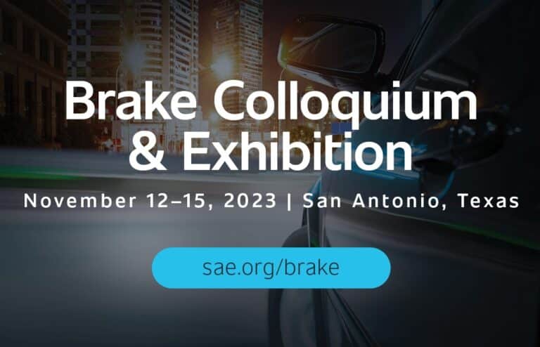 The SAE announced the program for BRAKE 2023