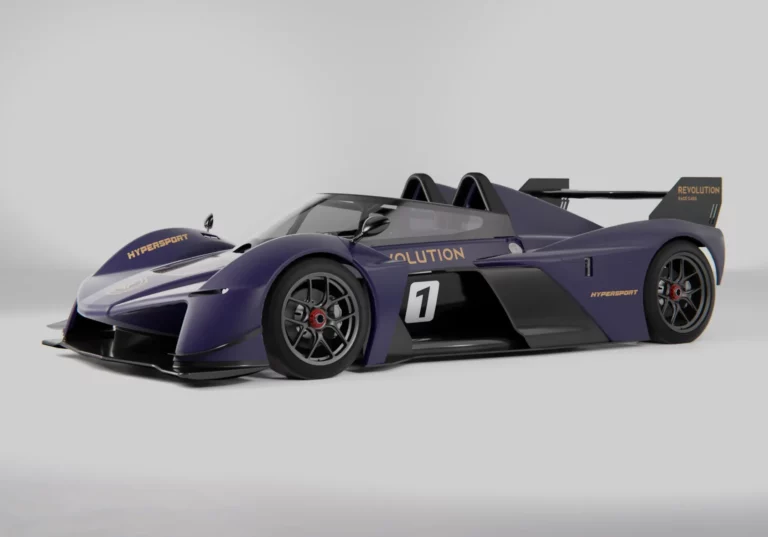 Alcon four-piston brake caliper and 300 x 26 mm disc fitted to the Revolution HyperSport lightweight track car.