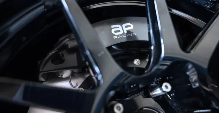 AP Racing's new brand identity and logo displayed at the 2026 24 Hours of Le Mans.