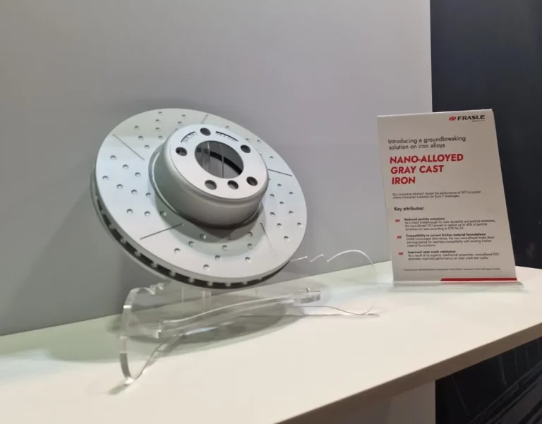 Frasle Mobility nano-alloy gray cast iron brake disc presented at the EuroBrake congress in Germany