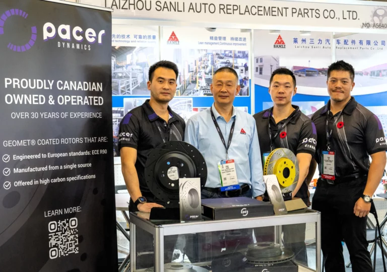 Sanli brake rotors distributed in North America by Pacer Dynamics.