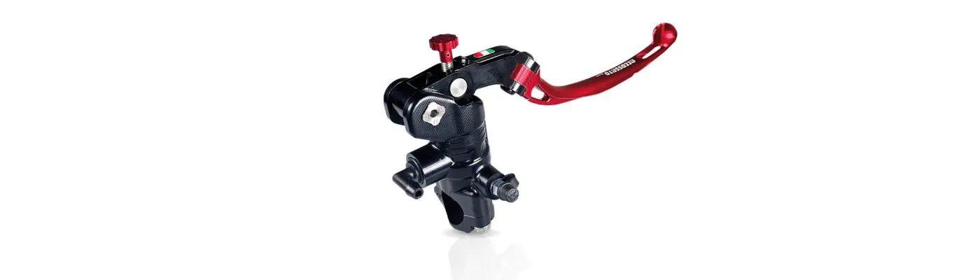 Accossato GA brake master cylinder, the in-house motorcycle component protected by a European patent.