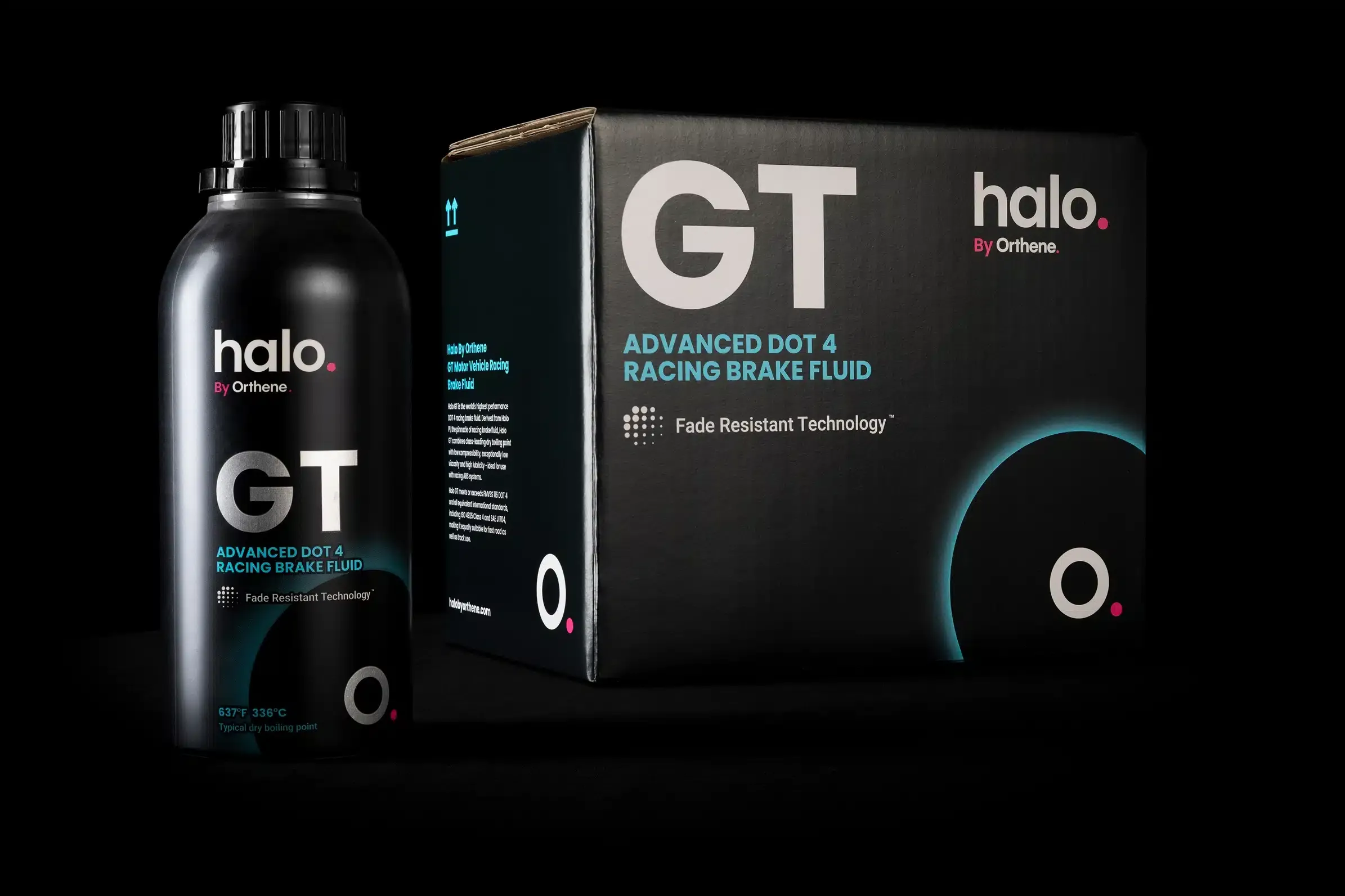 Halo GT DOT 4 racing brake fluid from Halo By Orthene