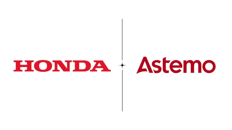 Honda and Astemo logos representing Honda's revised schedule for making Astemo a consolidated subsidiary