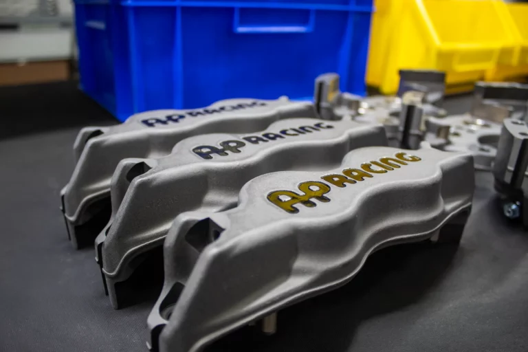 AP Racing brake calipers machined in-house at the company's Coventry manufacturing facility