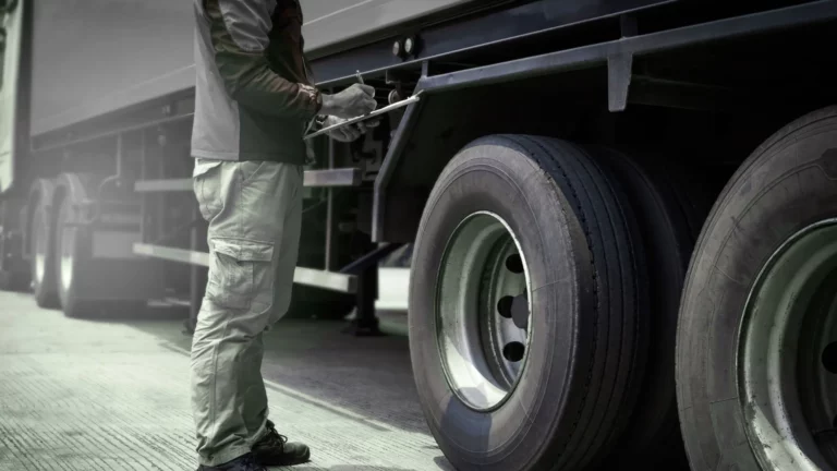 CVSA-certified inspector examining a commercial truck brake assembly during the 2026 International Roadcheck inspection and enforcement initiative.